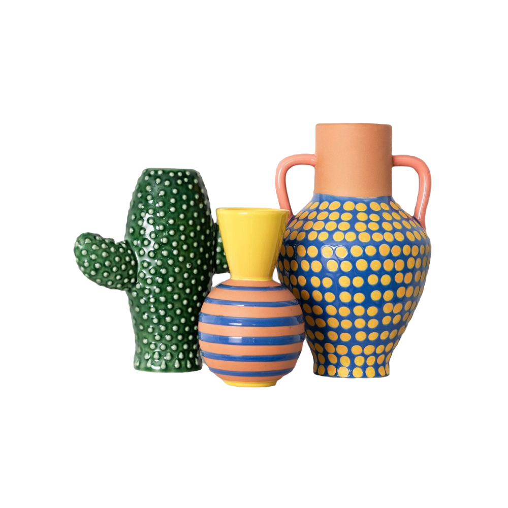 Colorful vases