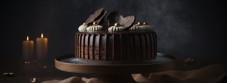 Covered in dark chocolate ganache and chocolate